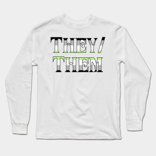 Agender They/Then Long Sleeve T-Shirt